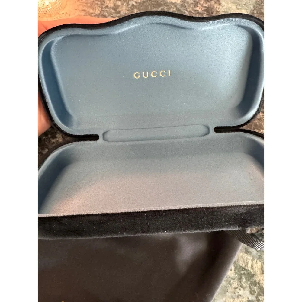Gucci‎ GG1598O Pink Burgundy Cat Eye Optical Glasses Frames Gold Interlocking GG